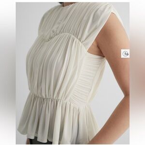 Express ruched silky top NWT